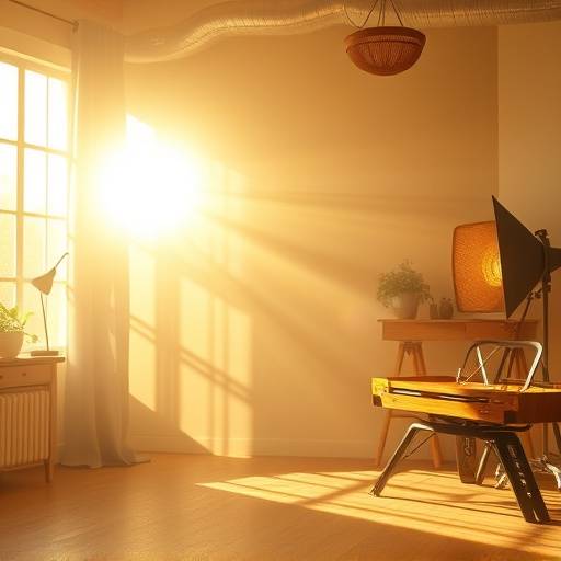 따뜻한 햇살이 들어오는 자연광 스튜디오